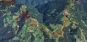 03 Percorso da MALG di Dossena alla quota 1430 m del Vaccareggio